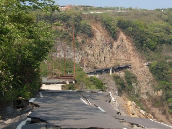 熊本地震 損傷 長陽大橋復旧